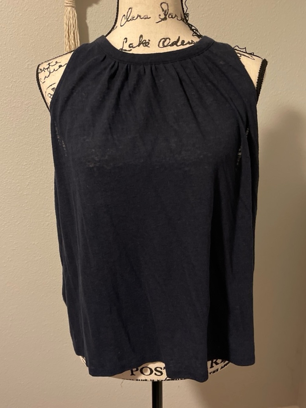 Banana Republic Navy Halter-Style Sleeveless Tank